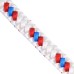 1/2 Arborist Rope - White w/ Red & Blue Tracer